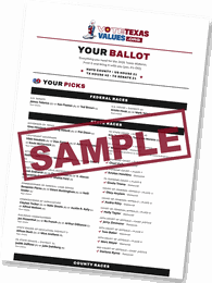 Sample of the printable ballot
